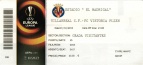 vstupenka - skupina Evropské ligy - Villareal CF - FC Viktoria Plzeň 1:0 - 01.10.2015 - Estadio El Madrigal, Villarreal, Spain