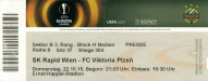 vstupenka - skupina Evropské ligy - SK Rapid Wien - FC Viktoria Plzeň 3:2 - 22.10.2015 - Ernst Happel Stadium, Vienna, Austria
