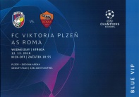 vstupenka - skupina Ligy mistrů - FC Viktoria Plzeň - AS Roma 2:1 - 12.12.2018 - Doosan Aréna, Plzeň, Czech Republic