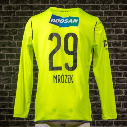Hraný zápasový dres FC Viktoria Plzeň - sezóna 2021-2022 - Ondřej Mrózek - liga - zadní strana