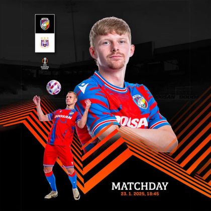 program - skupina Evropské ligy - FC Viktoria Plzeň - RSC Anderlecht 2:0 - 23.01.2025 - Doosan Aréna, Plzeň, Czech Republic