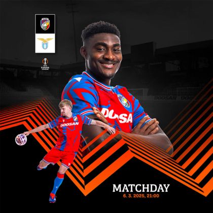 program - play-off Evropské ligy - FC Viktoria Plzeň - SS Lazio 1:2 - 06.03.2025 - Doosan Aréna, Plzeň, Czech Republic