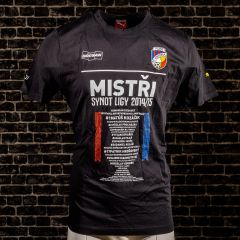 Tričko FC Viktoria Plzeň - rok 2015 - Mistři 2014-2015 - černé - fanshop - přední strana