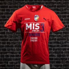 Tričko FC Viktoria Plzeň - rok 2015 - Mistři 2014-2015 - červené - fanshop (tým měl modré s Pumou) - přední strana