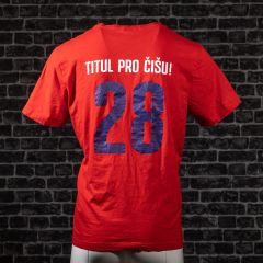 Tričko FC Viktoria Plzeň - rok 2015 - Mistři 2014-2015 - červené - fanshop (tým měl modré s Pumou) - zadní strana