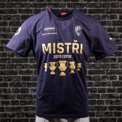 Tričko FC Viktoria Plzeň - rok 2018 - Mistři 2017-2018 - tmavé - fanshop - přední strana